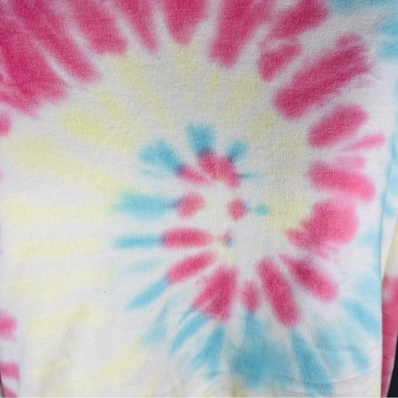 FOREVER 21 Active Tie Dye Crop Oversize Pullover Hoodie Long Sleeve Size XS - Picture 6 of 10